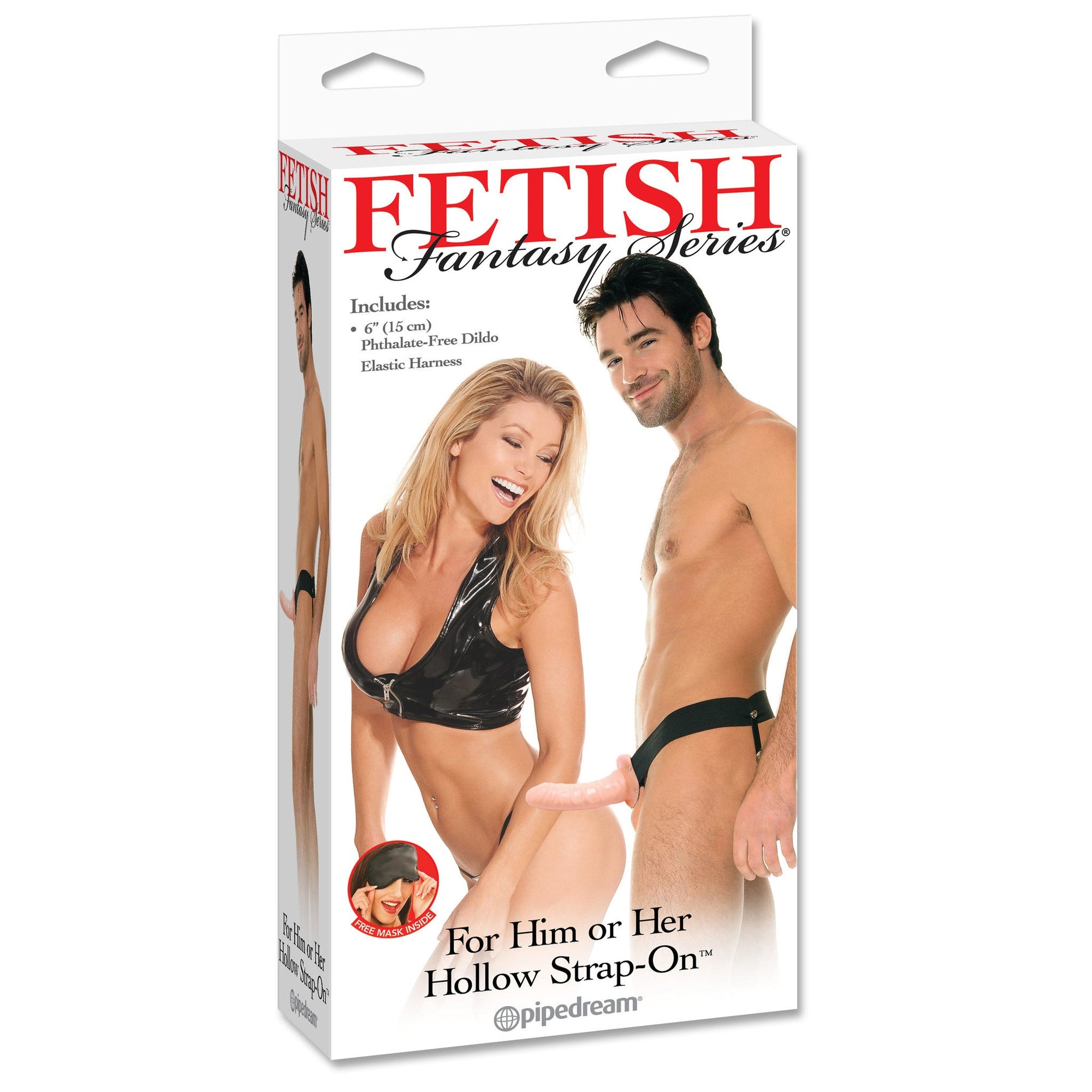 Pipedream - Fetish Fantasy Series Hollow Strap-On 6" -  Strap On with Hollow Dildo for Male (Non Vibration)  Durio.sg