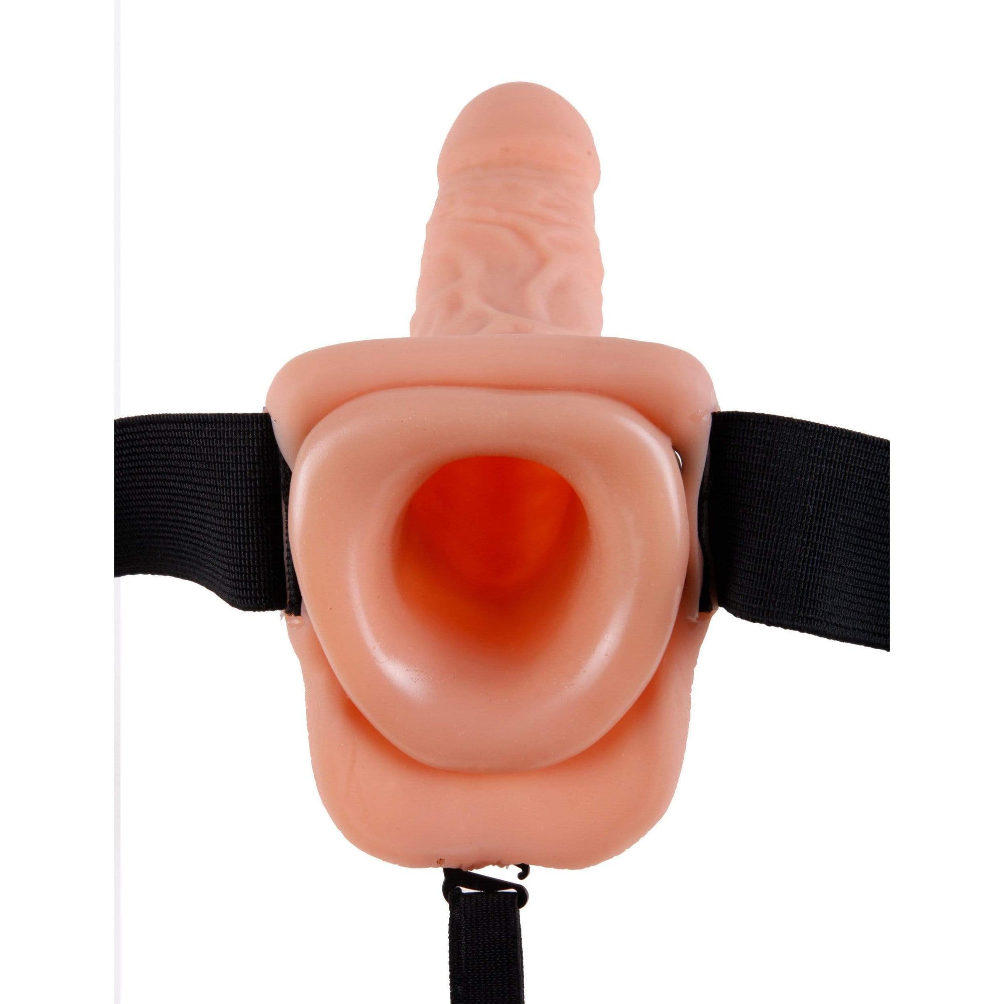 Pipedream - Fetish Fantasy Series Hollow Strap On with Balls 7" (Beige) -  Strap On with Hollow Dildo for Male (Non Vibration)  Durio.sg