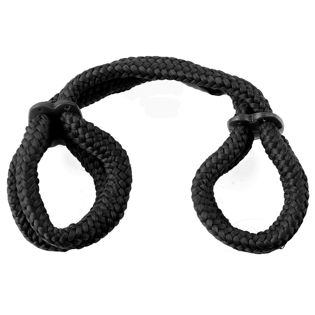 Pipedream - Fetish Fantasy Series Silk Rope Love Cuffs  (Black) -  Hand/Leg Cuffs  Durio.sg