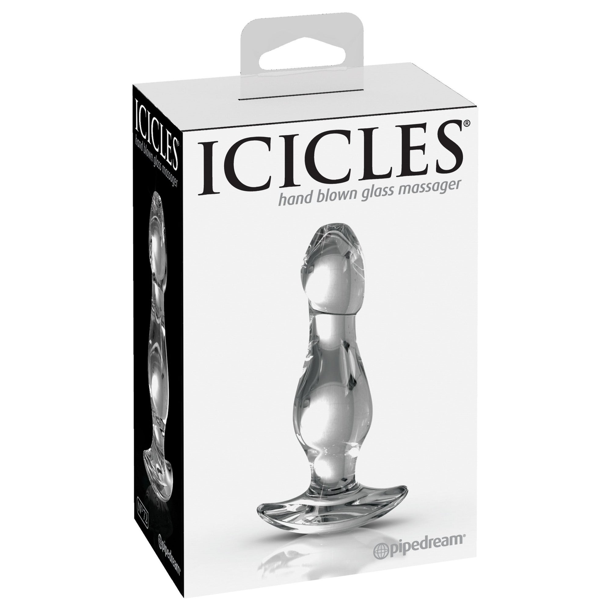 Pipedream - Icicles No 72 Hand Blown Massager (Clear) -  Glass Anal Plug (Non Vibration)  Durio.sg