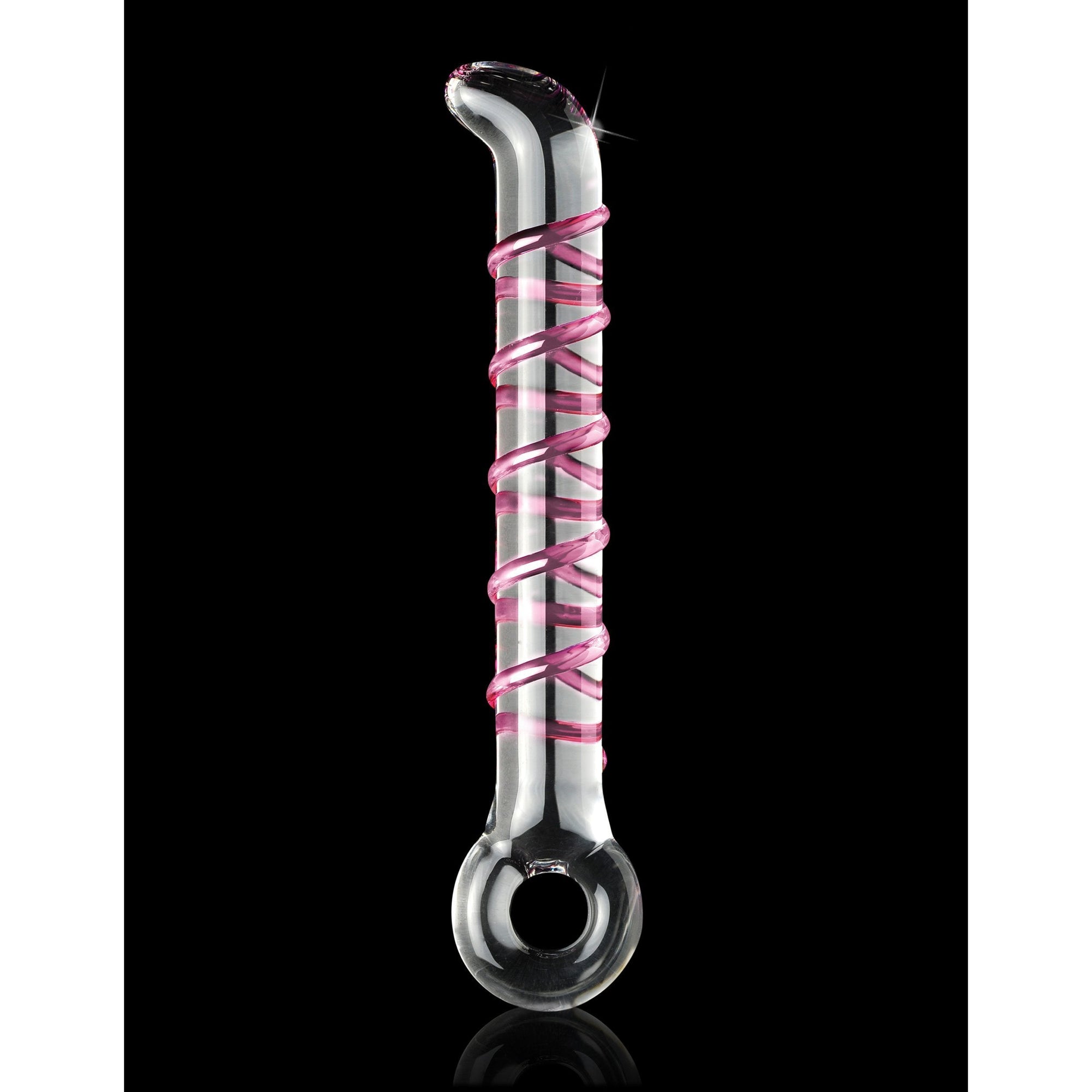 Pipedream - Icicles No. 4 Glass Vibrator 7" (Clear) -  Glass Dildo (Vibration) Non Rechargeable  Durio.sg