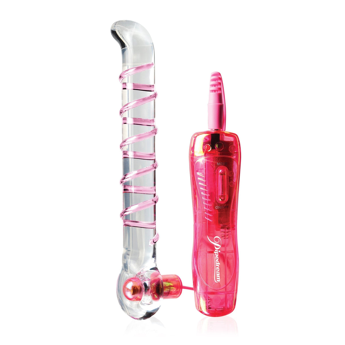 Pipedream - Icicles No. 4 Glass Vibrator 7&quot; (Clear) -  Glass Dildo (Vibration) Non Rechargeable  Durio.sg