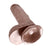 Pipedream - King Cock 7" Cock with Balls (Dark Brown) -  Realistic Dildo with suction cup (Non Vibration)  Durio.sg