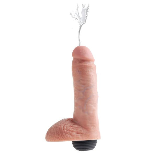 Pipedream - King Cock 8" Squirting Cock with Balls -  Realistic Dildo w/o suction cup (Non Vibration)  Durio.sg