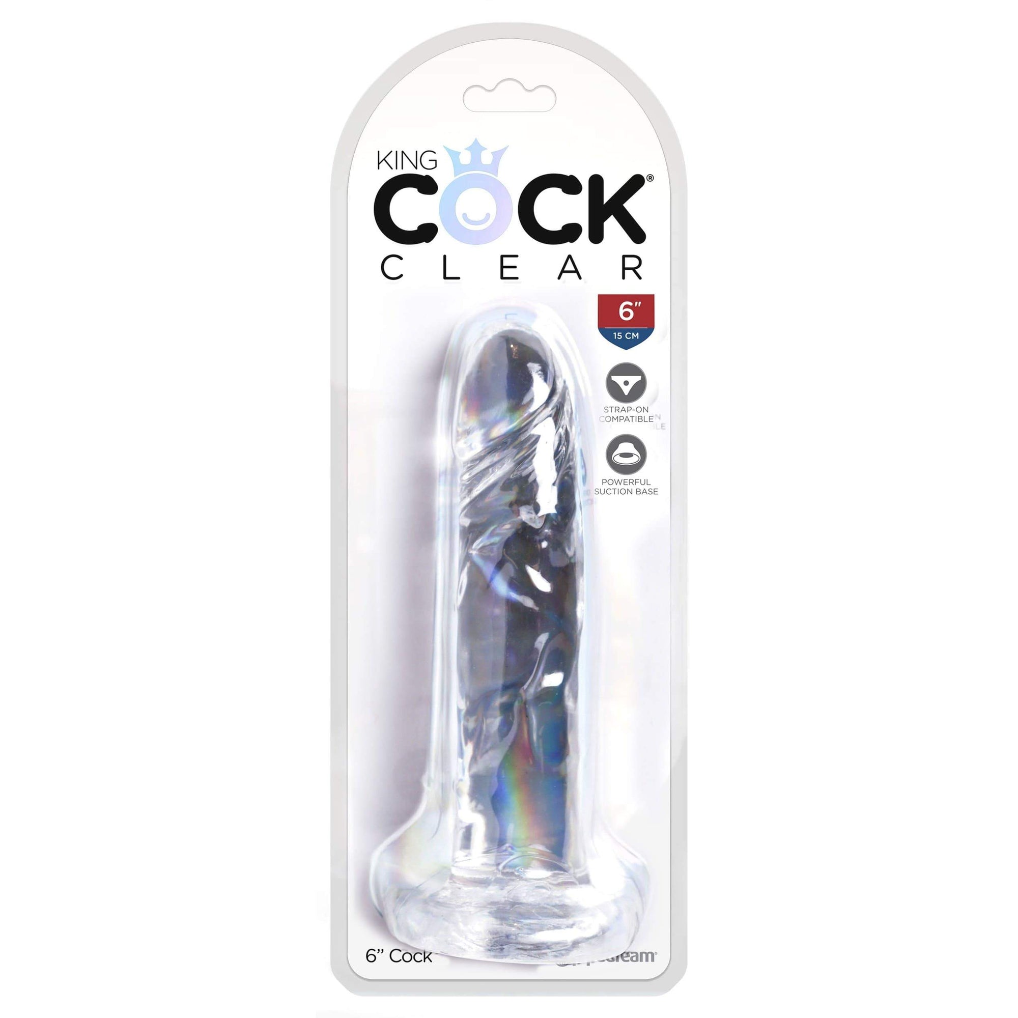 Pipedream - King Cock Clear Cock Dildo 6" (Clear) -  Realistic Dildo with suction cup (Non Vibration)  Durio.sg