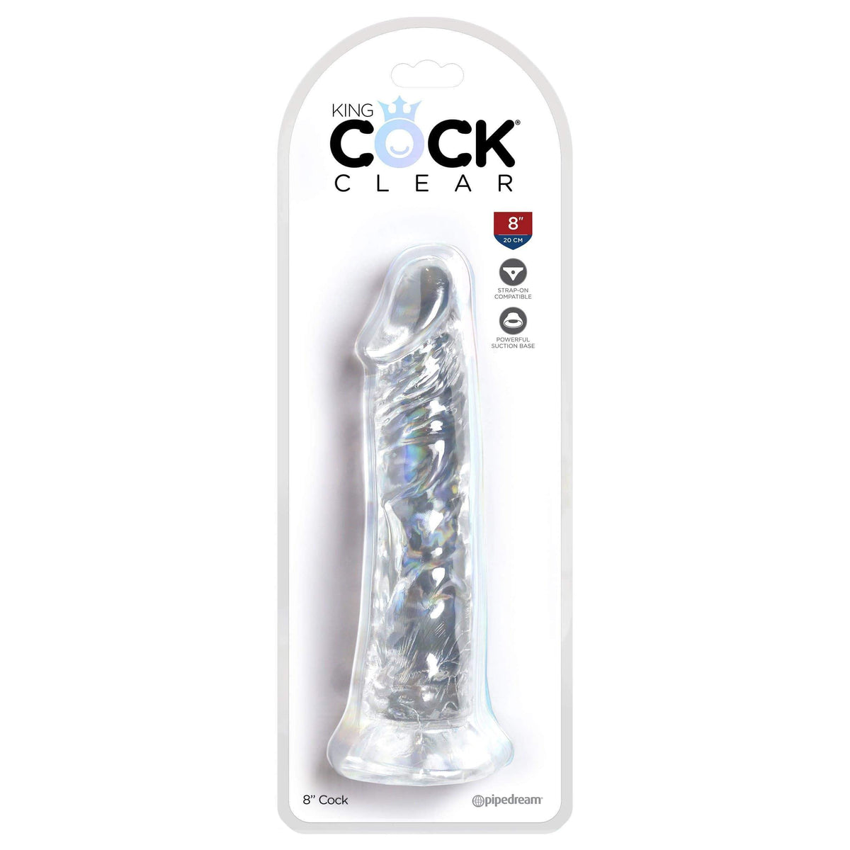 Pipedream - King Cock Clear Cock Dildo 8&quot; (Clear) -  Realistic Dildo with suction cup (Non Vibration)  Durio.sg