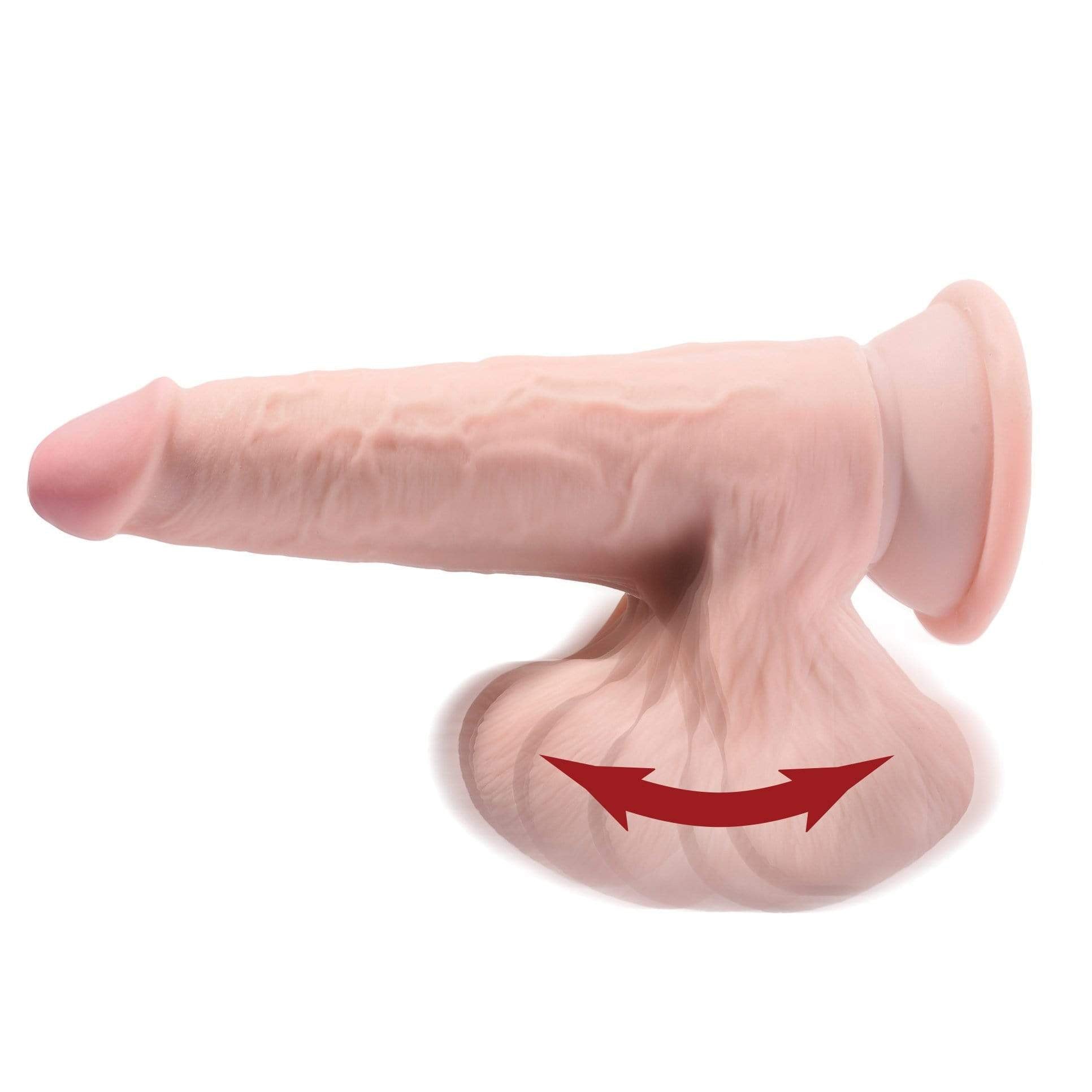 Pipedream - King Cock Plus 3D Triple Density Cock With Swinging Balls 7" (Beige) -  Realistic Dildo with suction cup (Non Vibration)  Durio.sg