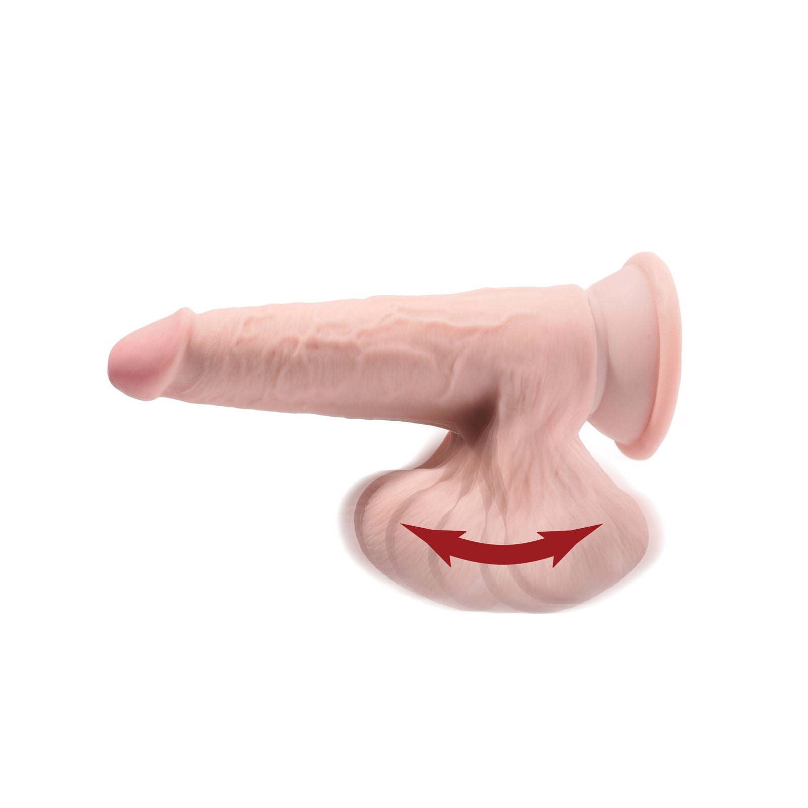 Pipedream - King Cock Plus 3D Triple Density Cock With Swinging Balls 8" (Beige) -  Realistic Dildo with suction cup (Non Vibration)  Durio.sg