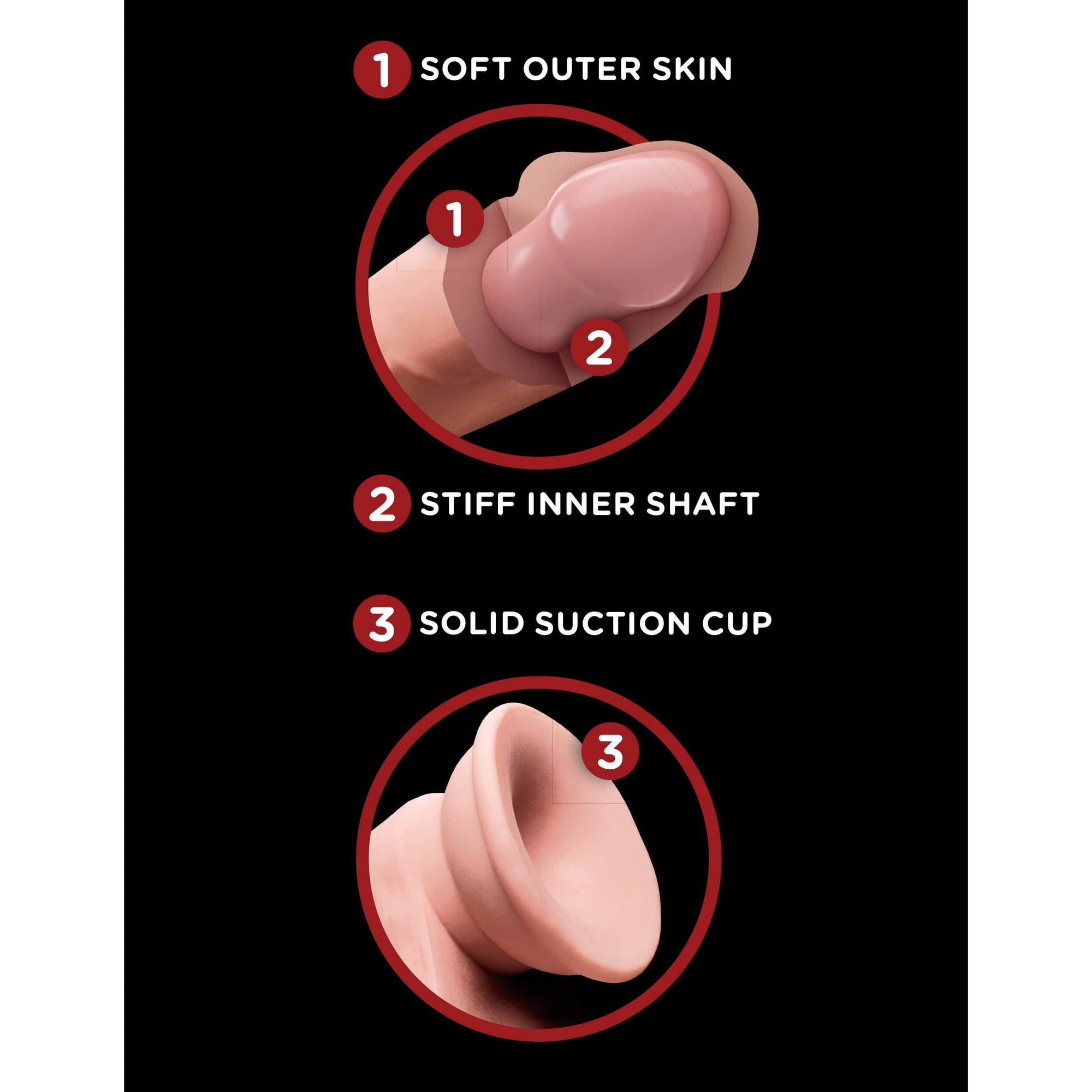 Pipedream - King Cock Plus Triple Density Cock With Swinging Balls 6" (Beige) -  Realistic Dildo w/o suction cup (Vibration) Rechargeable  Durio.sg