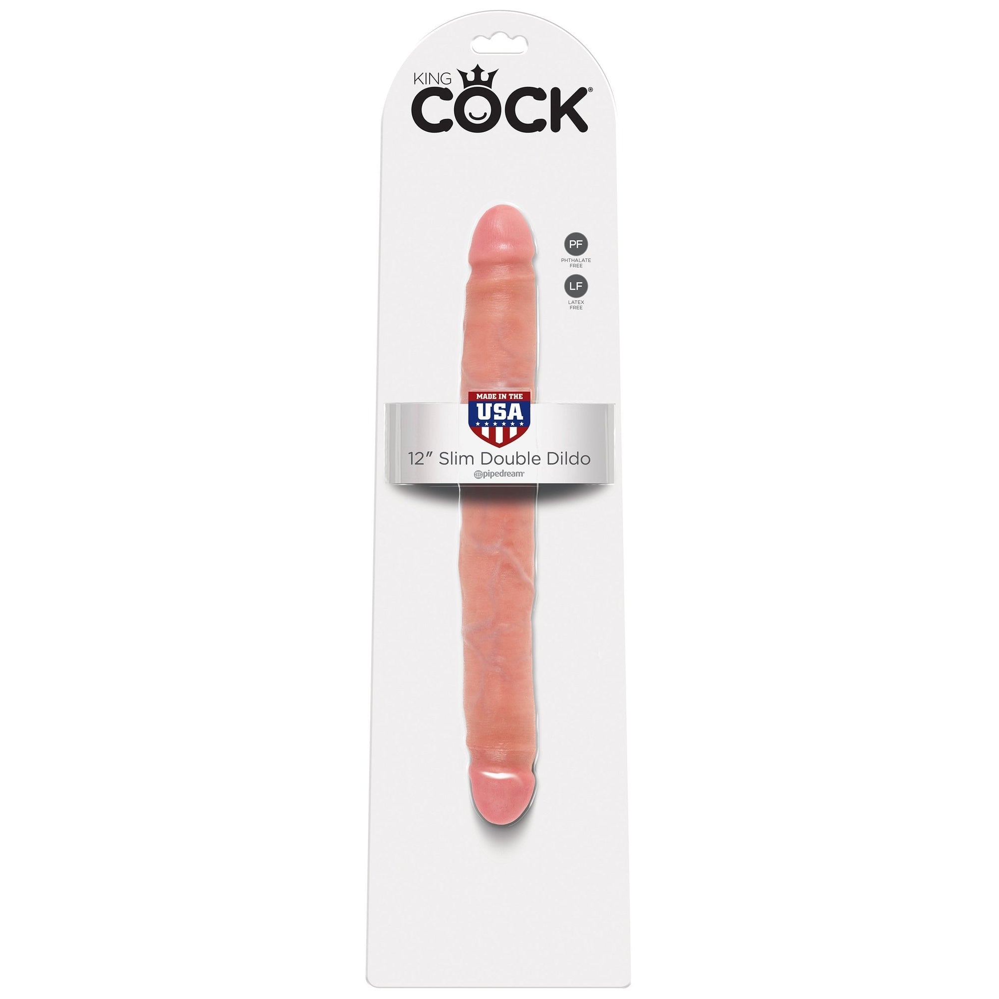 Pipedream - King Cock Slim Double Dildo 12" (Flesh) -  Double Dildo (Non Vibration)  Durio.sg