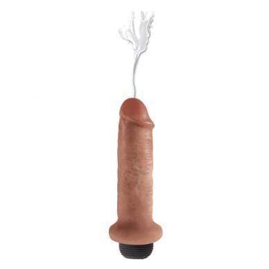 Pipedream - King Cock Squirting Cock 6" (Brown) -  Realistic Dildo w/o suction cup (Non Vibration)  Durio.sg