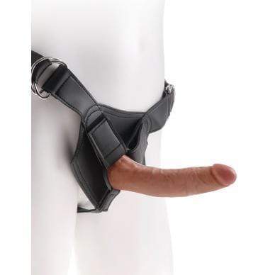 Pipedream - King Cock Strap On Harness with 7" Cock (Brown) -  Strap On with Non hollow Dildo for Female (Non Vibration)  Durio.sg