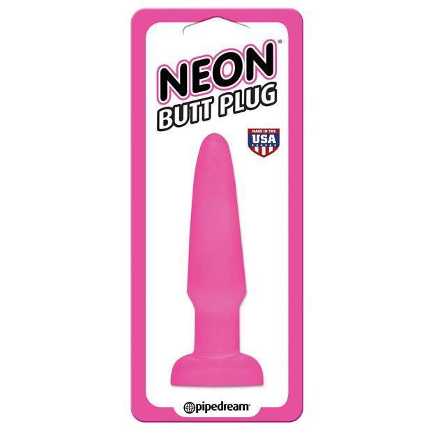 Pipedream - Neon Butt Plug (Pink) -  Anal Plug (Non Vibration)  Durio.sg