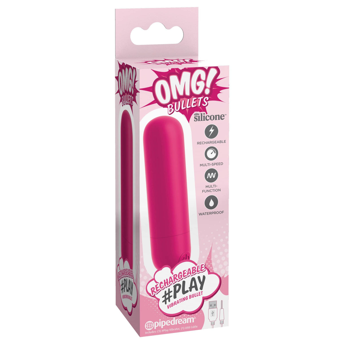 Pipedream - OMG Bullets #Play Rechargeable Bullet Vibrator (Fuschia) -  Bullet (Vibration) Rechargeable  Durio.sg