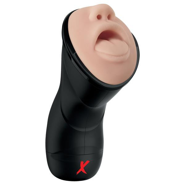 Pipedream - PDX Elite Deep Throat Vibrating Stroker -  Masturbator Mouth (Vibration) Non Rechargeable  Durio.sg