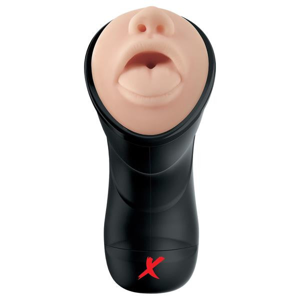 Pipedream - PDX Elite Deep Throat Vibrating Stroker -  Masturbator Mouth (Vibration) Non Rechargeable  Durio.sg