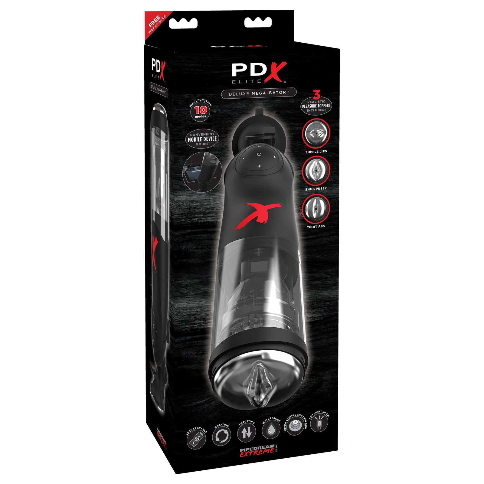 Pipedream - PDX Elite Deluxe Mega-Bator Masturbator -  Masturbator Soft Stroker (Vibration) Non Rechargeable  Durio.sg