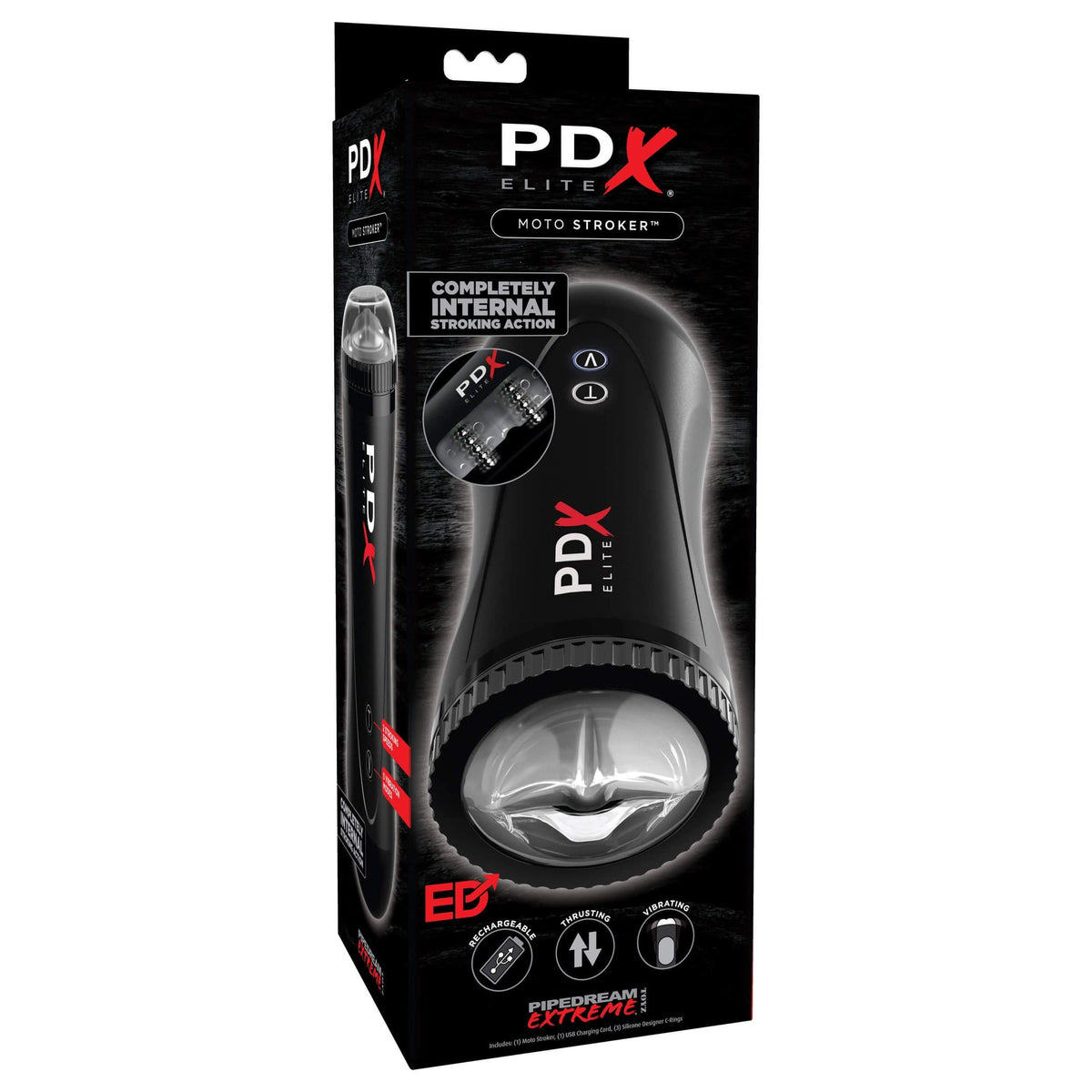 Pipedream - PDX Elite Moto Stroker Mouth Masturbator (Black) -  Masturbator Mouth (Vibration) Rechargeable  Durio.sg