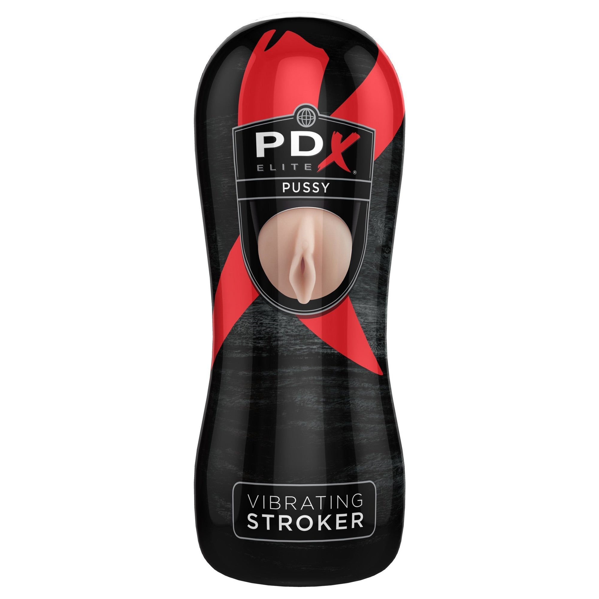 Pipedream - PDX Elite Vibrating Pussy Stroker (Black) -  Masturbator Vagina (Vibration) Non Rechargeable  Durio.sg