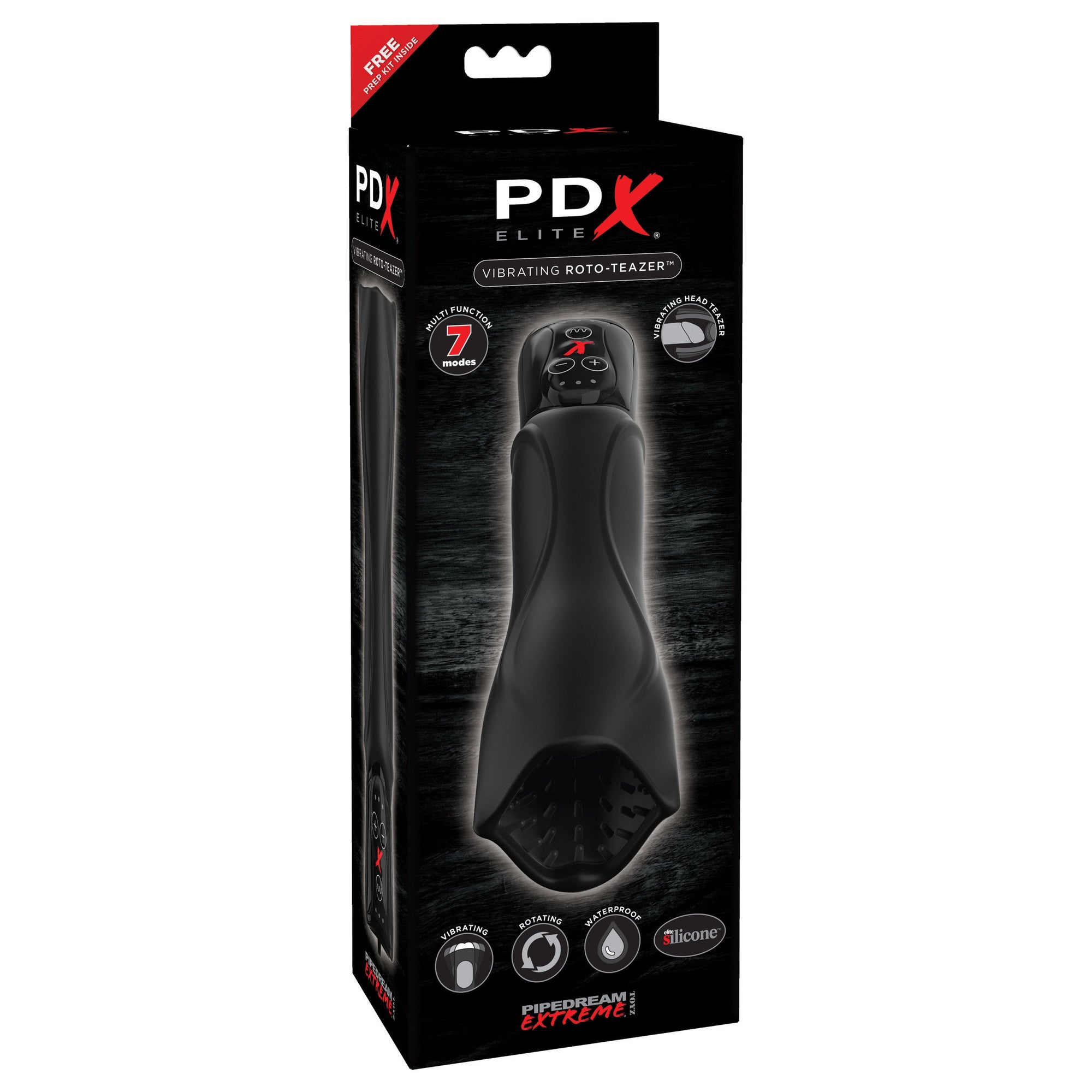 Pipedream - PDX Elite Vibrating Roto-Teazer Masturbator -  Masturbator Soft Stroker (Vibration) Non Rechargeable  Durio.sg