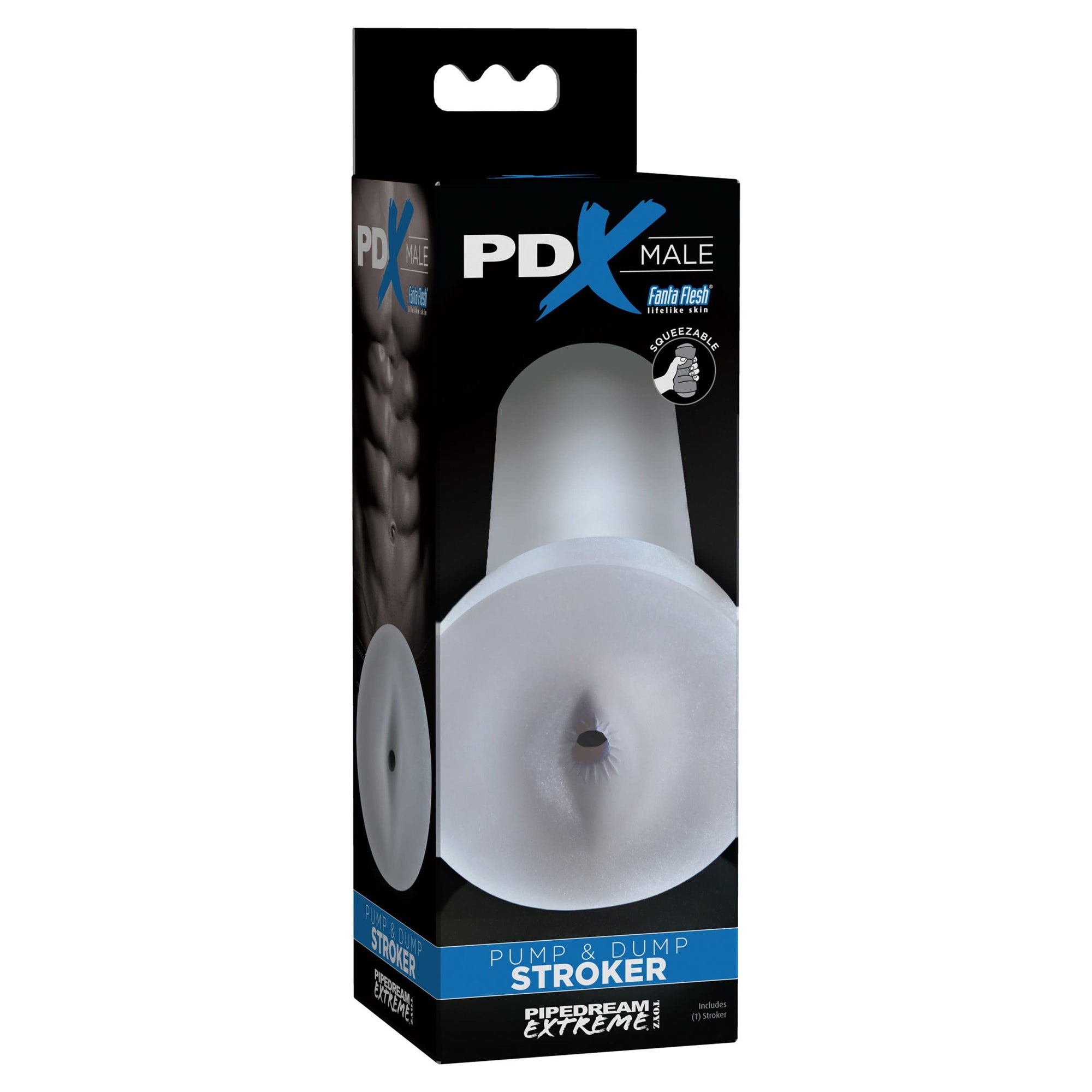 Pipedream - PDX Male PDX Male Pump and Dump Stroker (Clear) -  Masturbator Gay Ass (Non Vibration)  Durio.sg