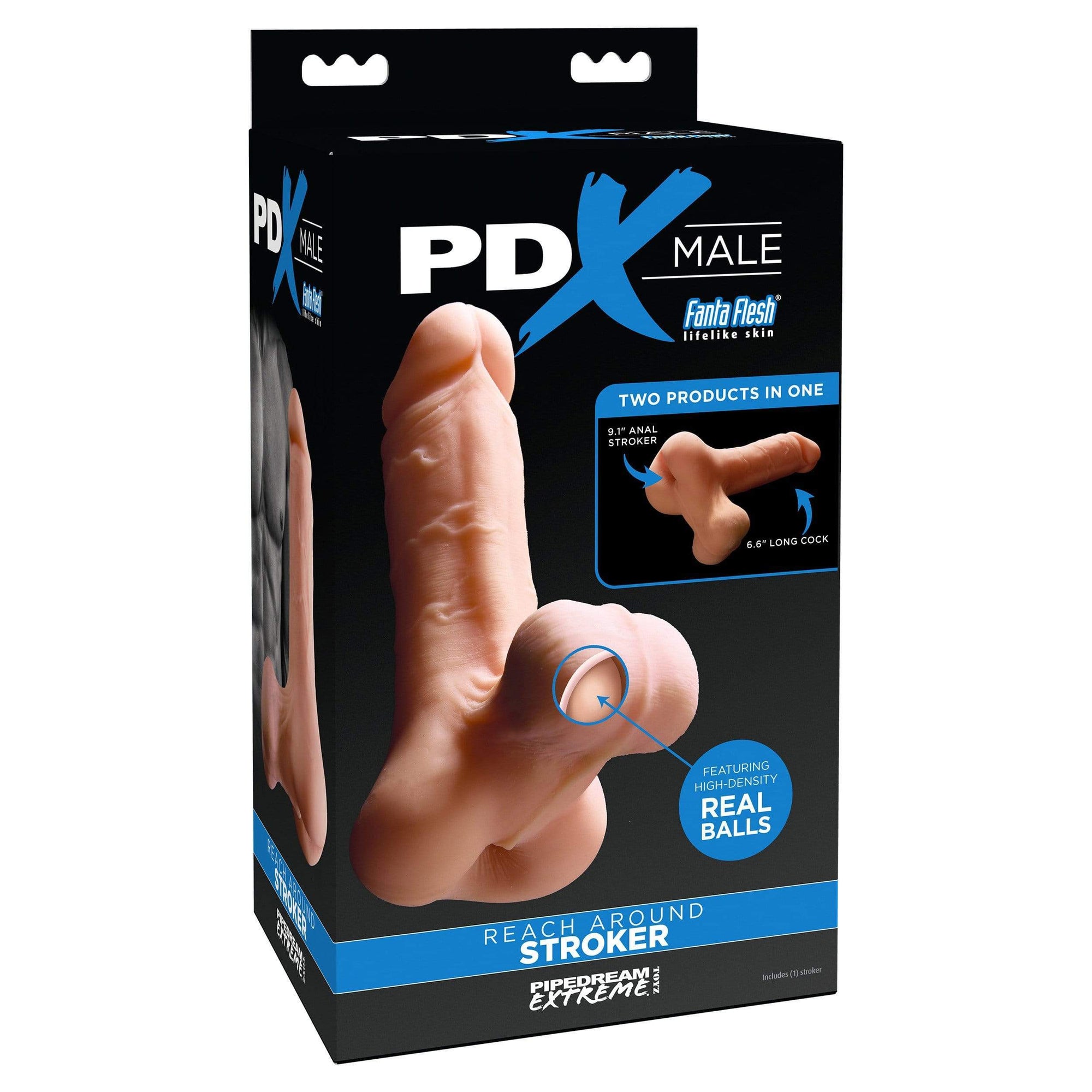 Pipedream - PDX Male Reach Around Stroker Gay Masturbator (Beige) -  Realistic Gay Dildo w/o suction cup (Non Vibration)  Durio.sg