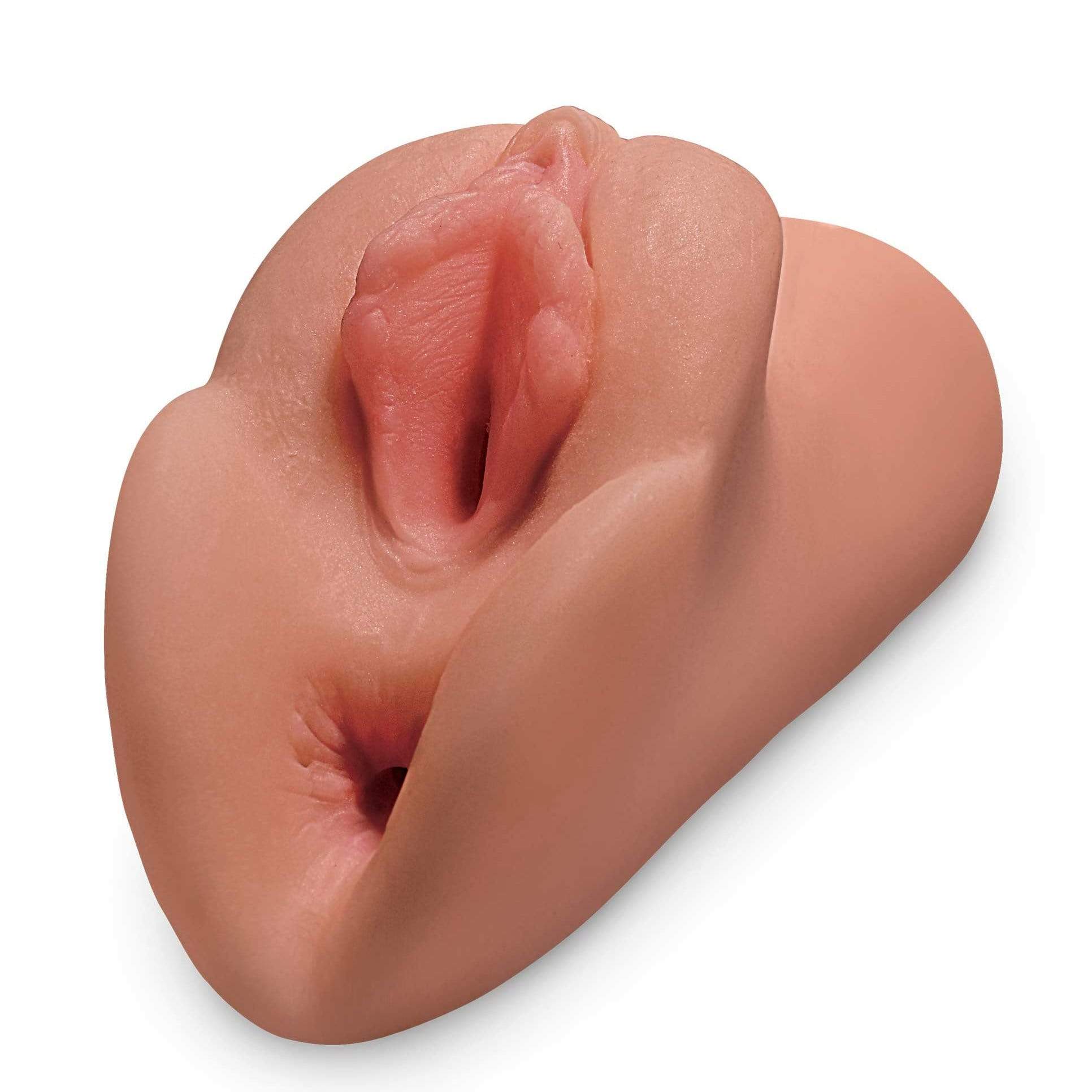 Pipedream - PDX Plus Perfect Pussy Double Stroker (Brown) -  Masturbator Vagina (Non Vibration)  Durio.sg