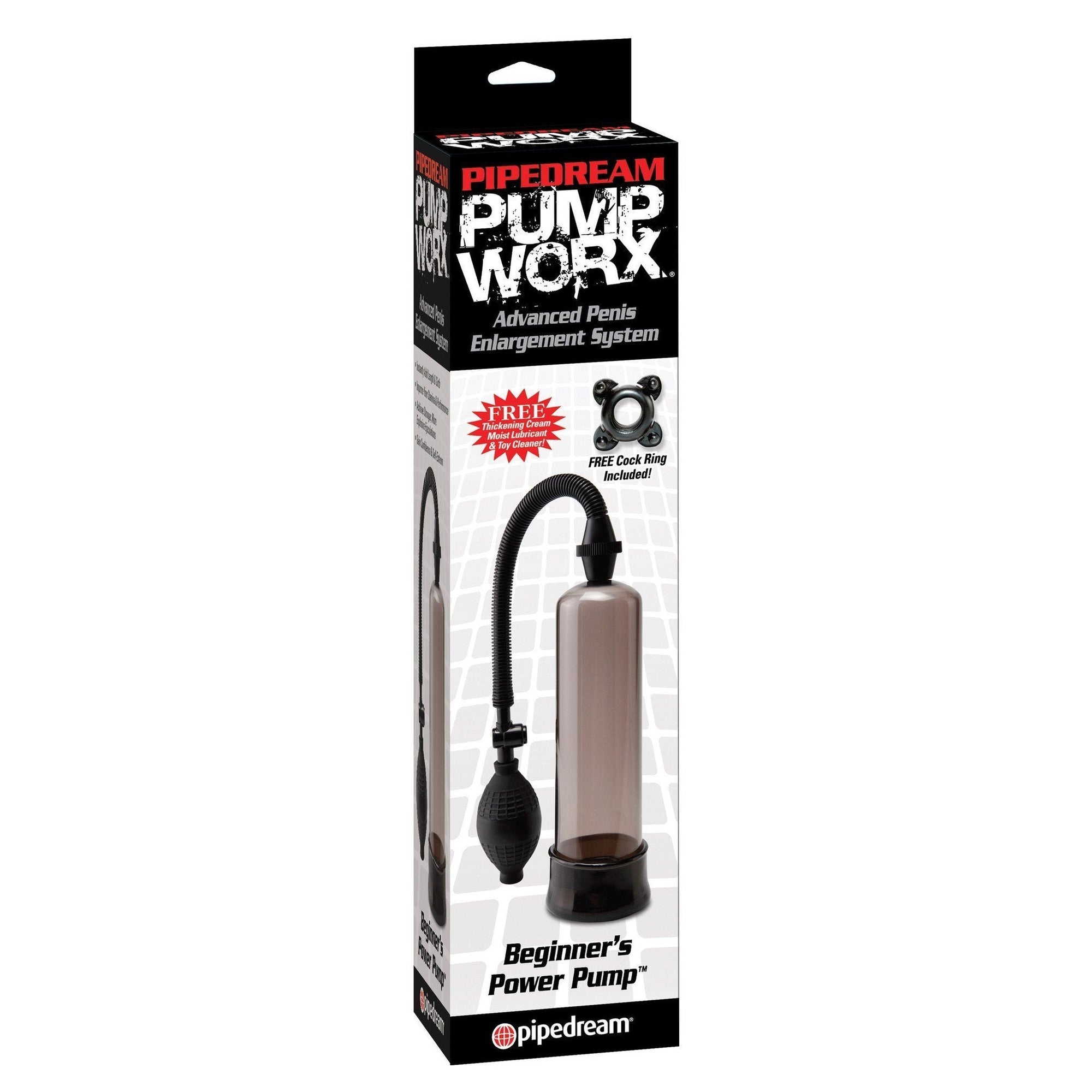 Pipedream - Pump Worx Beginner's Power Pump (Black) -  Penis Pump (Non Vibration)  Durio.sg