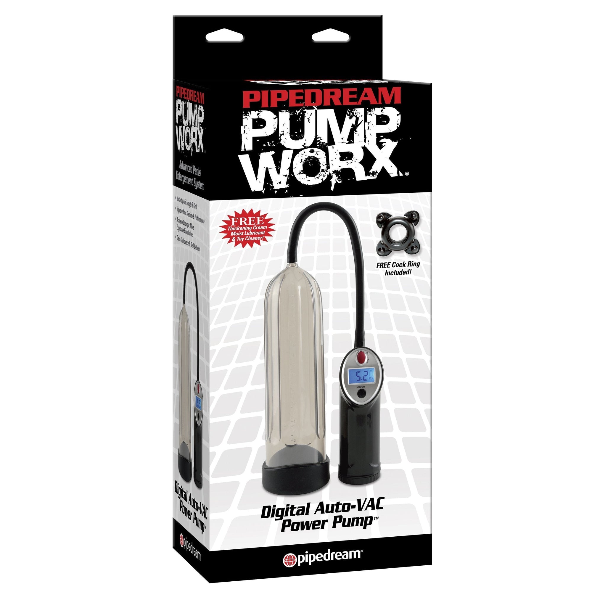 Pipedream - Pump Worx Digital Auto-VAC Power Pump -  Penis Pump (Non Vibration)  Durio.sg
