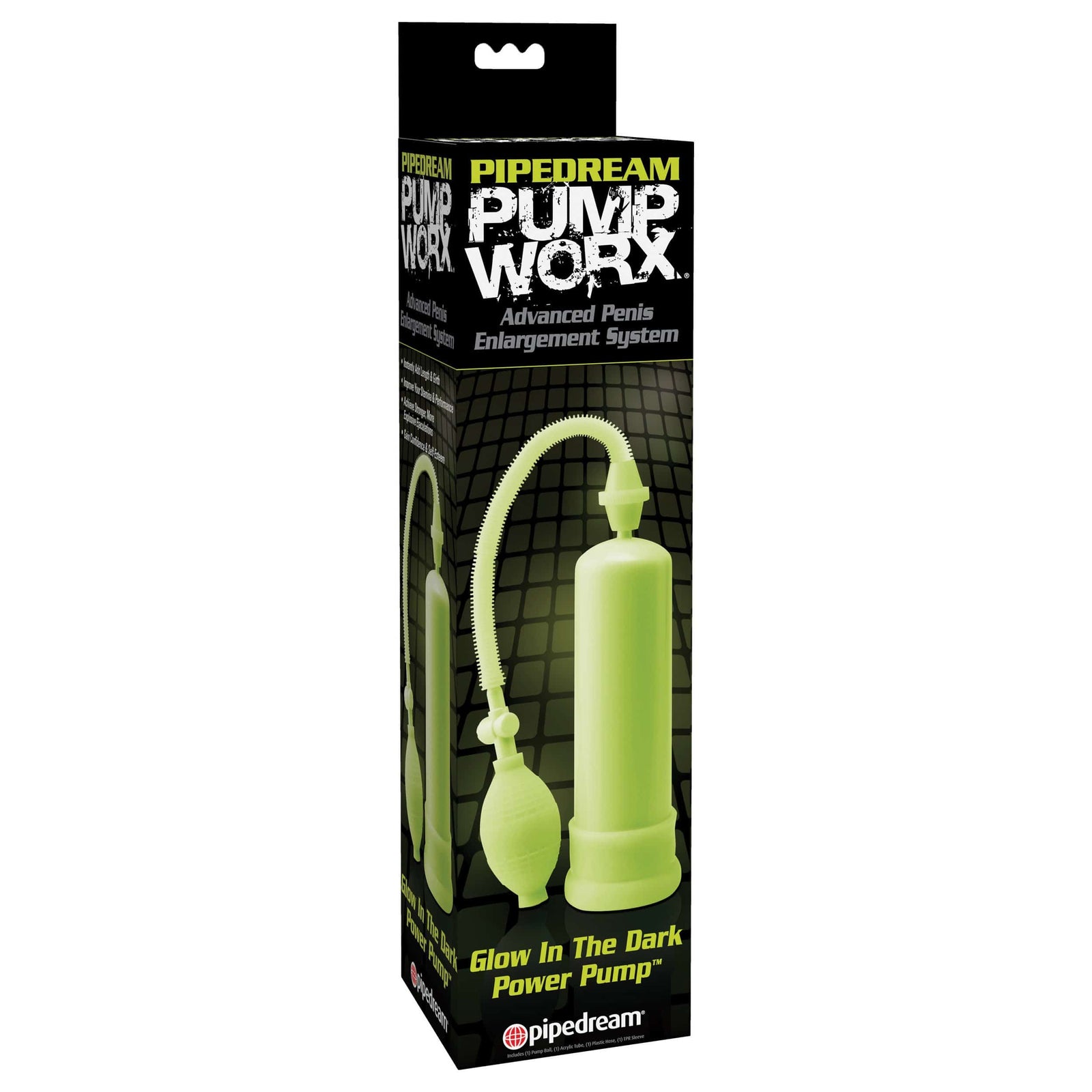 Pipedream - Pump Worx Glow in the Dark Power Penis Pump (Green) -  Penis Pump (Non Vibration)  Durio.sg