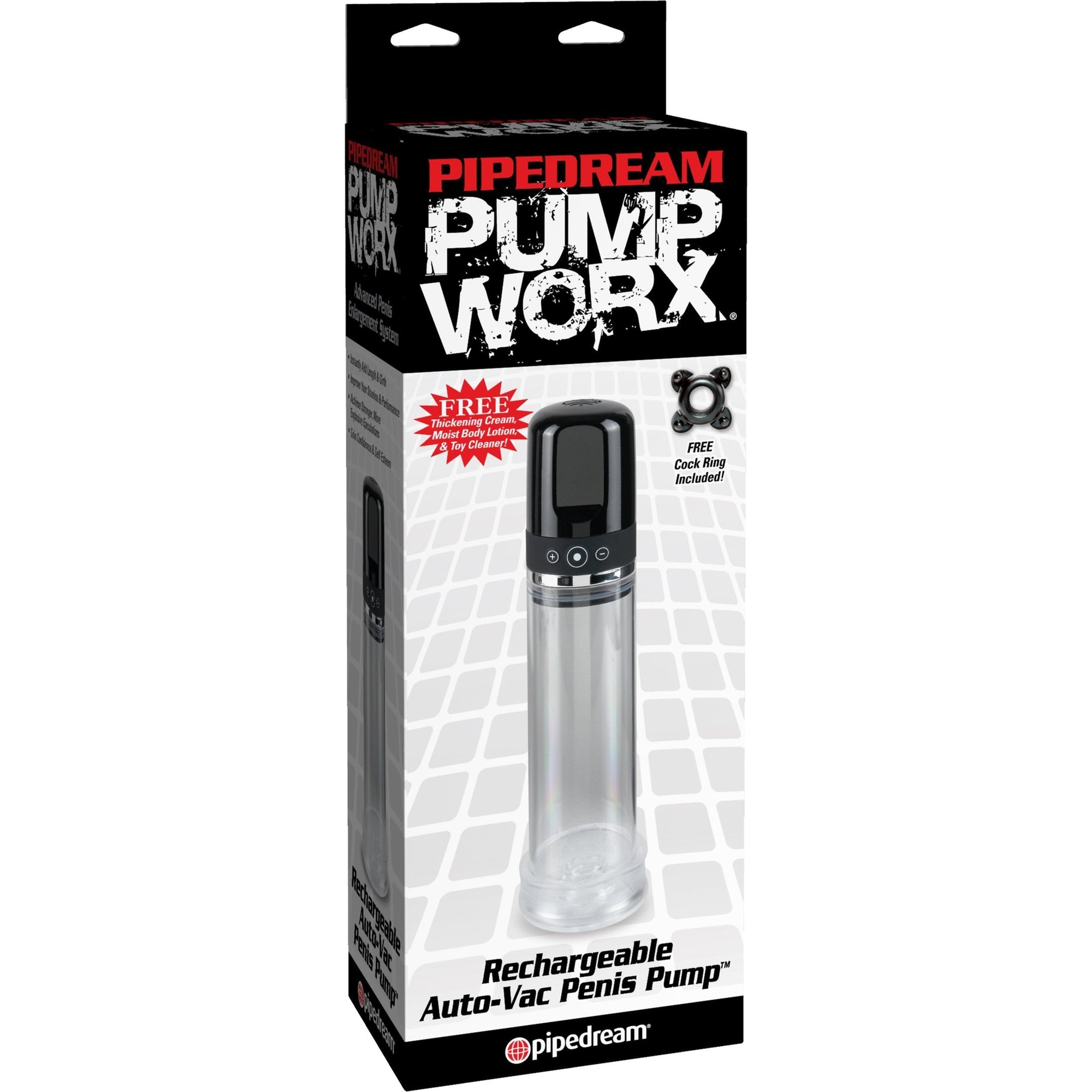 Pipedream - Pump Worx Rechargeable Auto-Vac Penis Pump -  Penis Pump (Vibration) Rechargeable  Durio.sg