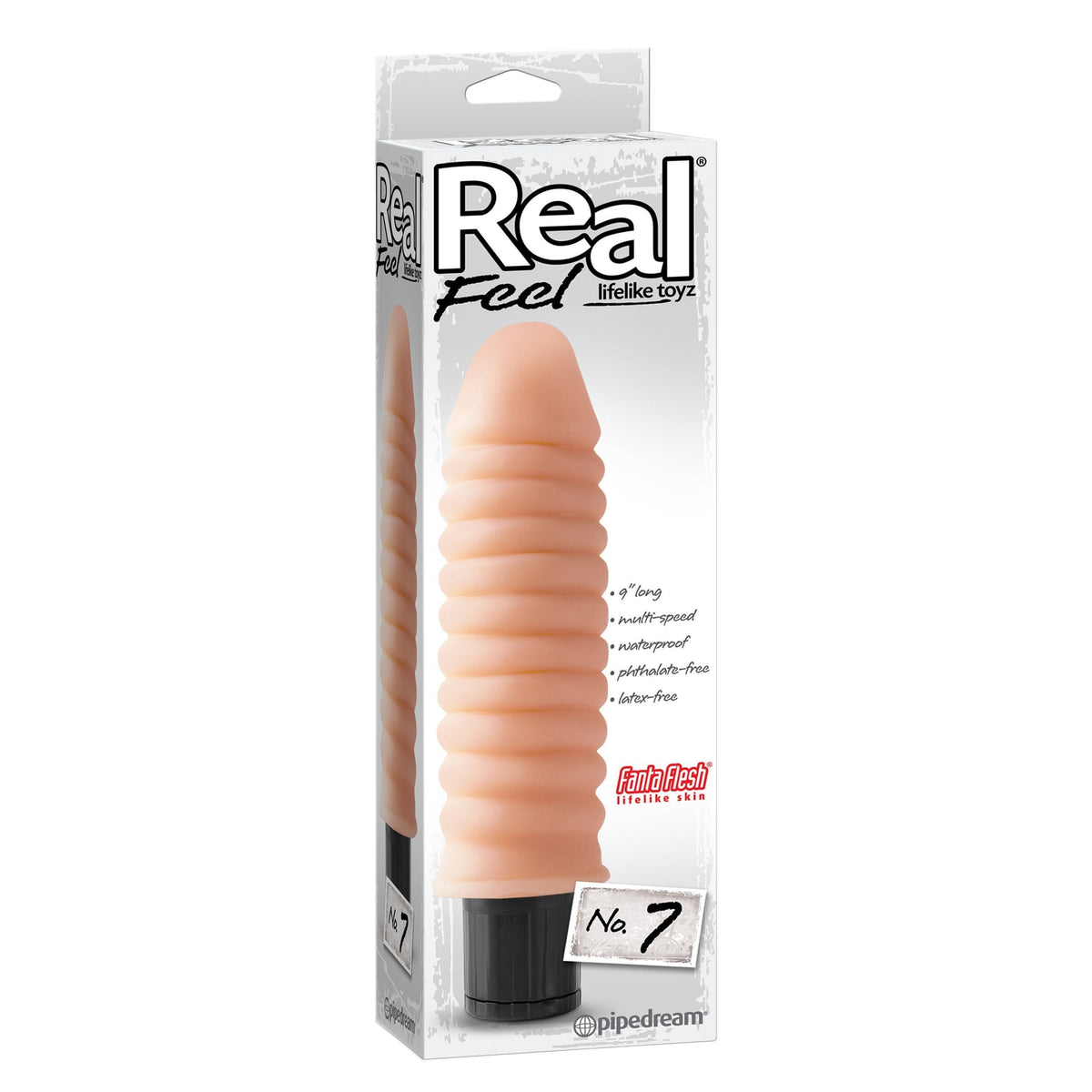Pipedream - Real Feel No. 7 Vibrator 9&quot; (Flesh) -  Realistic Dildo w/o suction cup (Vibration) Non Rechargeable  Durio.sg