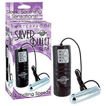 Pipedream - Silver Bullet Remote Control Vibrator Slim 2.5&quot; -  Wired Remote Control Egg (Vibration) Non Rechargeable  Durio.sg