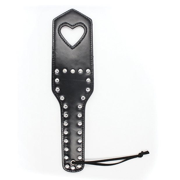 Plesur - Cut Out Heart with Studs Paddle BDSM (Black) -  Paddle  Durio.sg