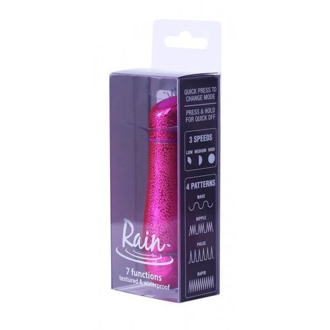 PowerBullet - Fuchsia Rain 7 Functions Bullet Vibrator -  Bullet (Vibration) Non Rechargeable  Durio.sg