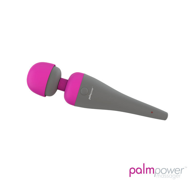 PowerBullet - Palmpower Wand Massager (Fuchsia/Grey) -  Wand Massagers (Vibration) Rechargeable  Durio.sg