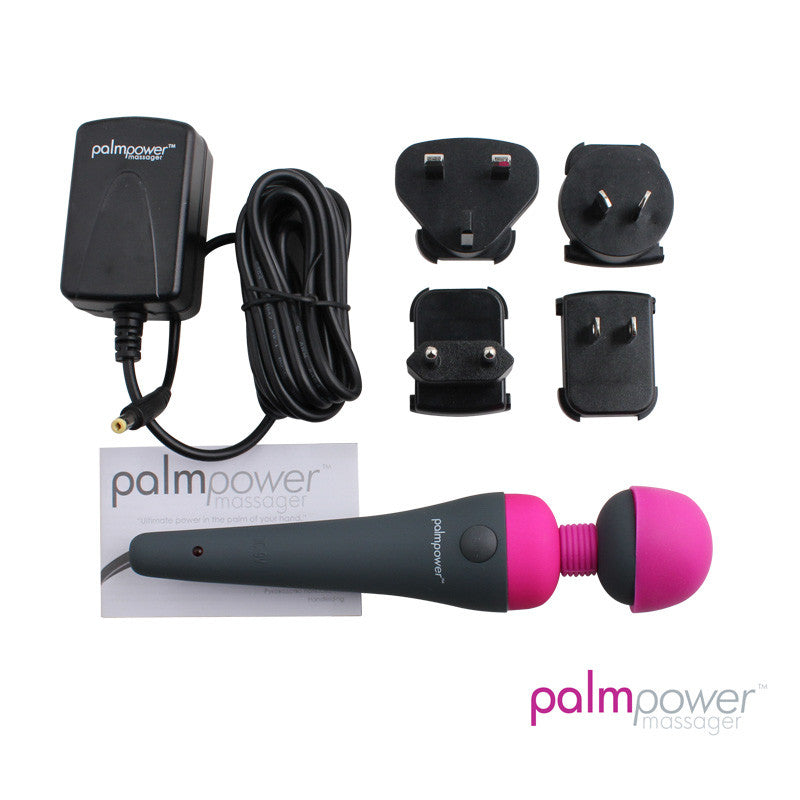 PowerBullet - Palmpower Wand Massager (Fuchsia/Grey) -  Wand Massagers (Vibration) Rechargeable  Durio.sg
