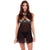 Rene Rofe - Out Front Lace and Mesh Chemise S/M (Black) -  Chemises  Durio.sg