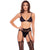 Rene Rofe - Straight Up 3Pc Garter Lingerie Set S/M (Black) -  Lingerie Set  Durio.sg