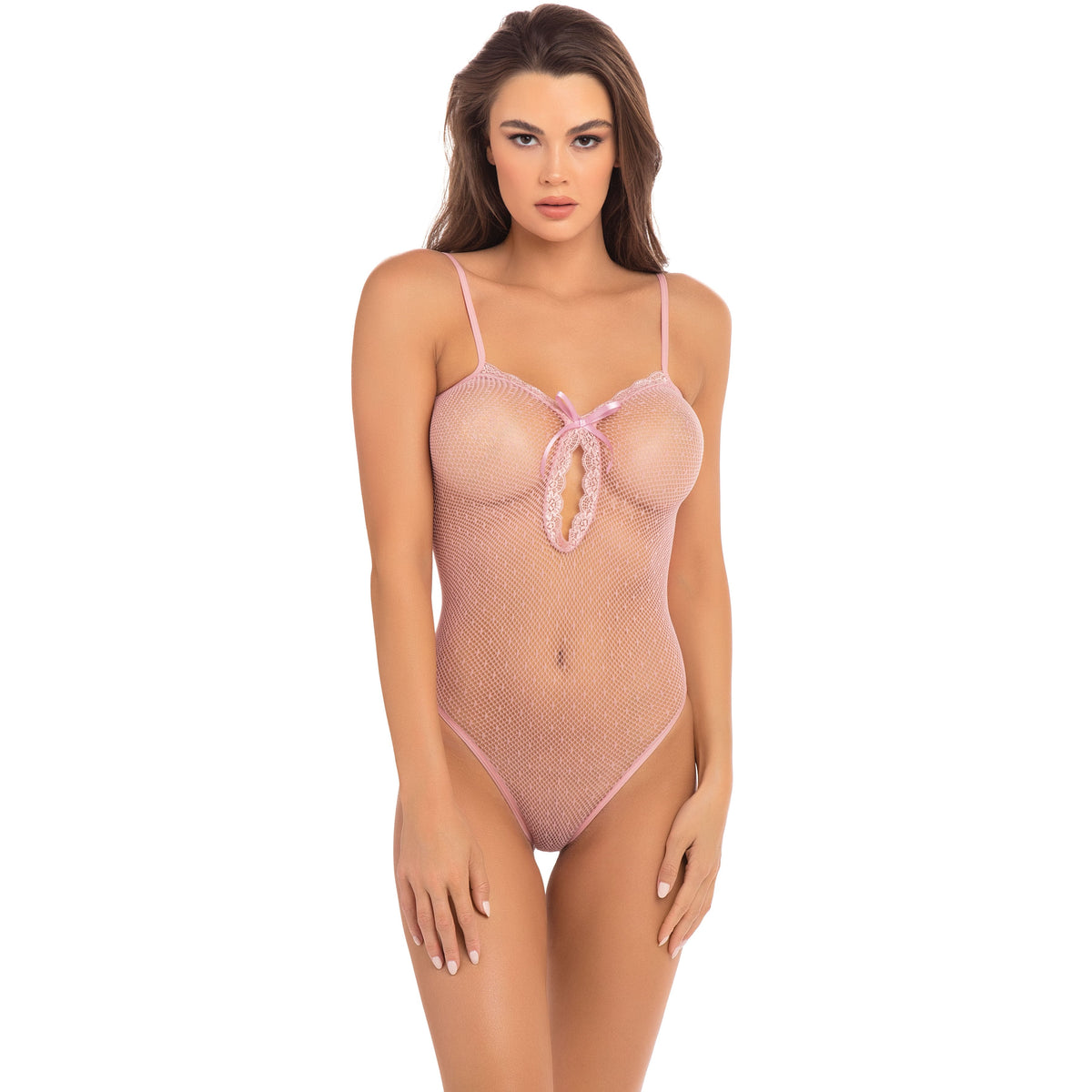 Rene Rofe - Undone See Through Bodysuit Costume OS (Pink) -  Bodysuits  Durio.sg