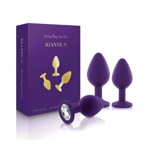 Rianne S - Booty Plug Set 3x (Purple) -  Anal Plug (Non Vibration)  Durio.sg