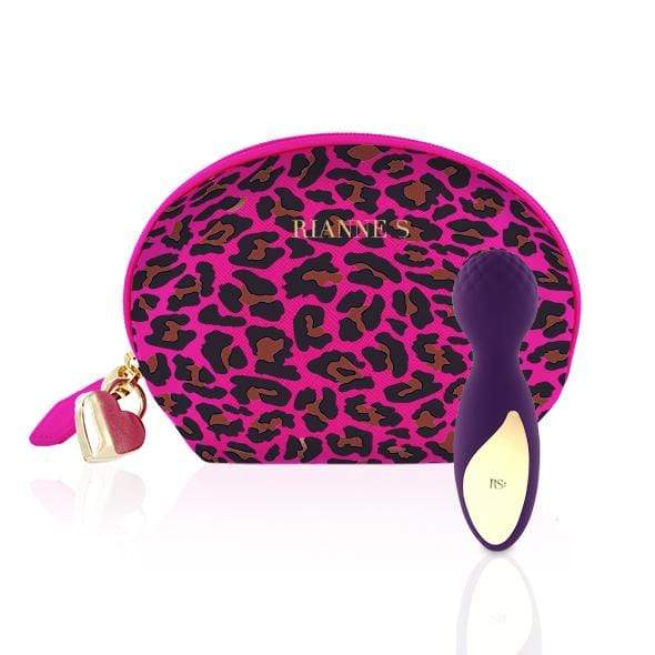 Rianne S - Essentials Lovely Leopard Mini Wand Massager (Purple) -  Wand Massagers (Vibration) Rechargeable  Durio.sg