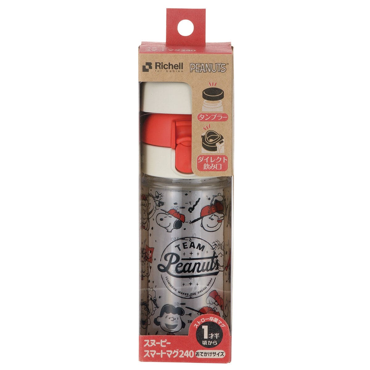 Richell - 2 Way Snoopy Peanut Collection Tritan Clear Water Bottle Mug -  Baby Water Bottle  Durio.sg