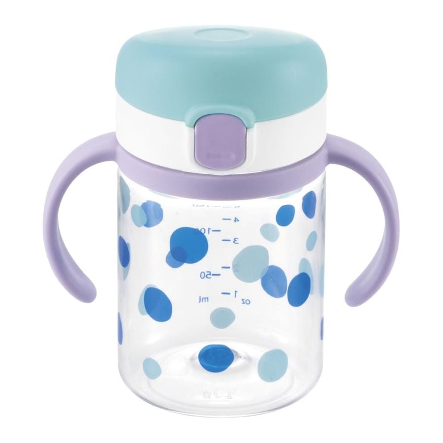 Richell - Aqulea Clear Tritan Direct Drinking Water Bottle Mug - Blue Baby Water Bottle 4973655410615 Durio.sg