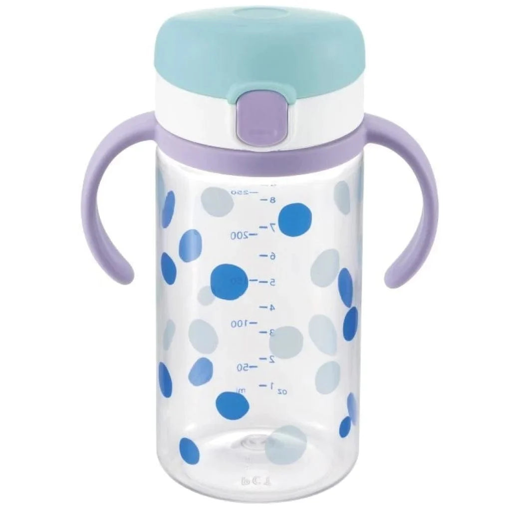 Richell - Aqulea Clear Tritan Direct Drinking Water Bottle Mug - Blue Baby Water Bottle 4973655410714 Durio.sg