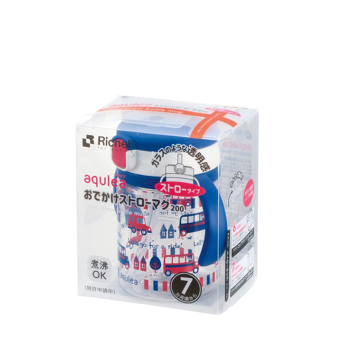 Richell - Aqulea Clear Tritan Sippy Straw Baby Water Bottle Mug -  Baby Water Bottle  Durio.sg