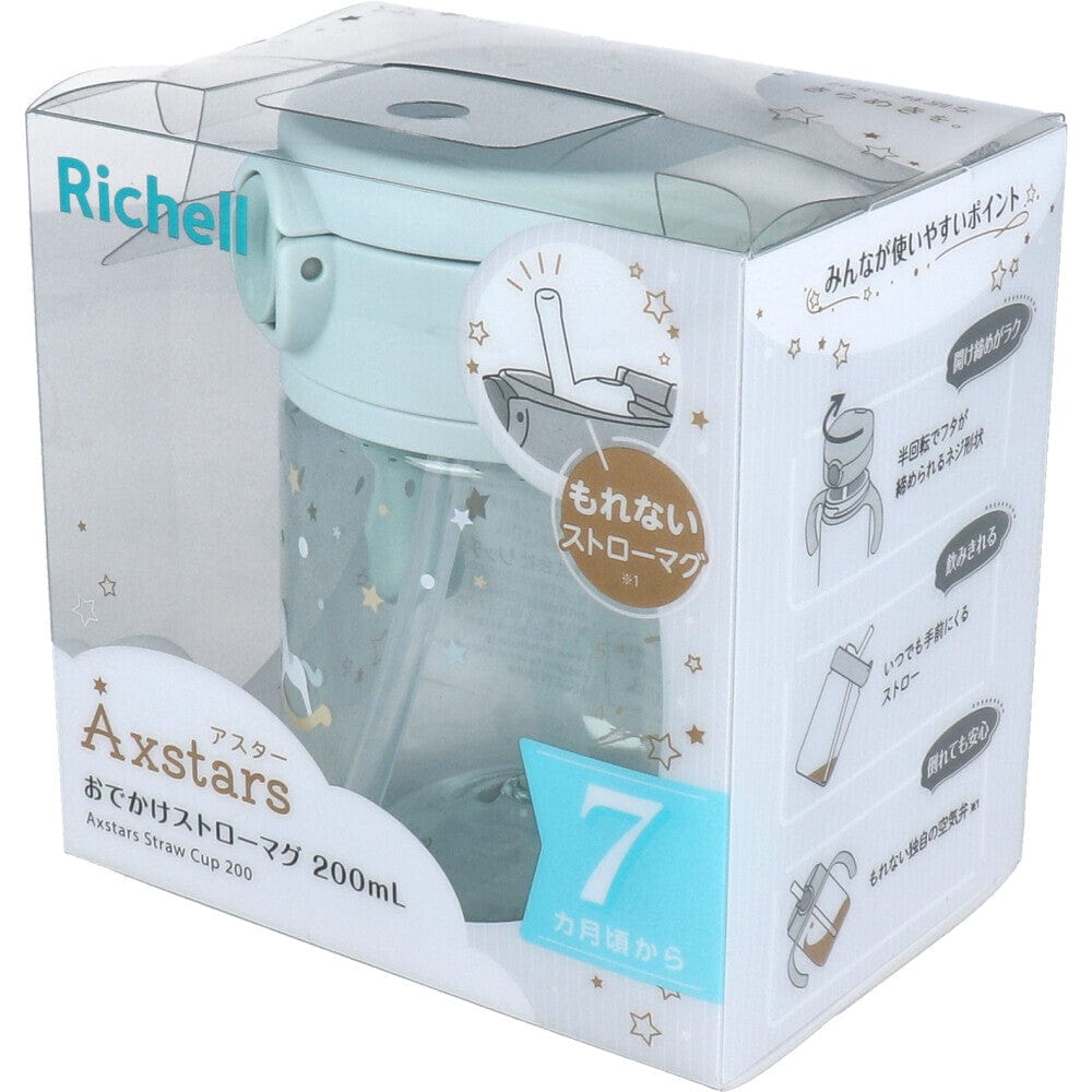Richell - Axstars Baby Straw Cup Clear Tritan Training Water Bottle Mug -  Baby Water Bottle  Durio.sg