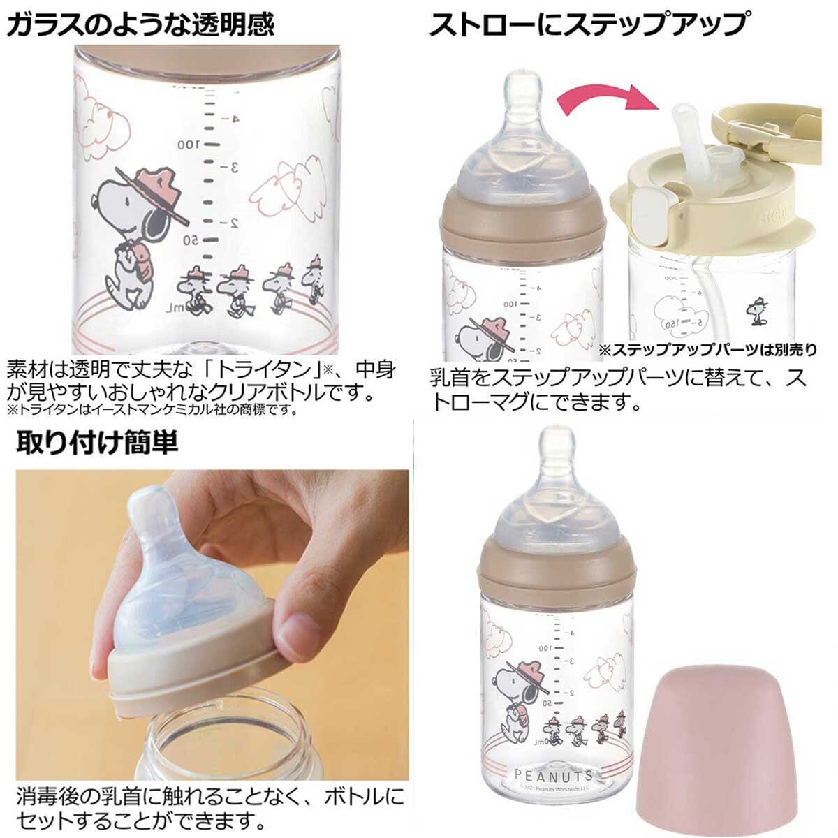 Richell - Outing Clear Baby Milk Bottle -  Baby Milk Bottle  Durio.sg