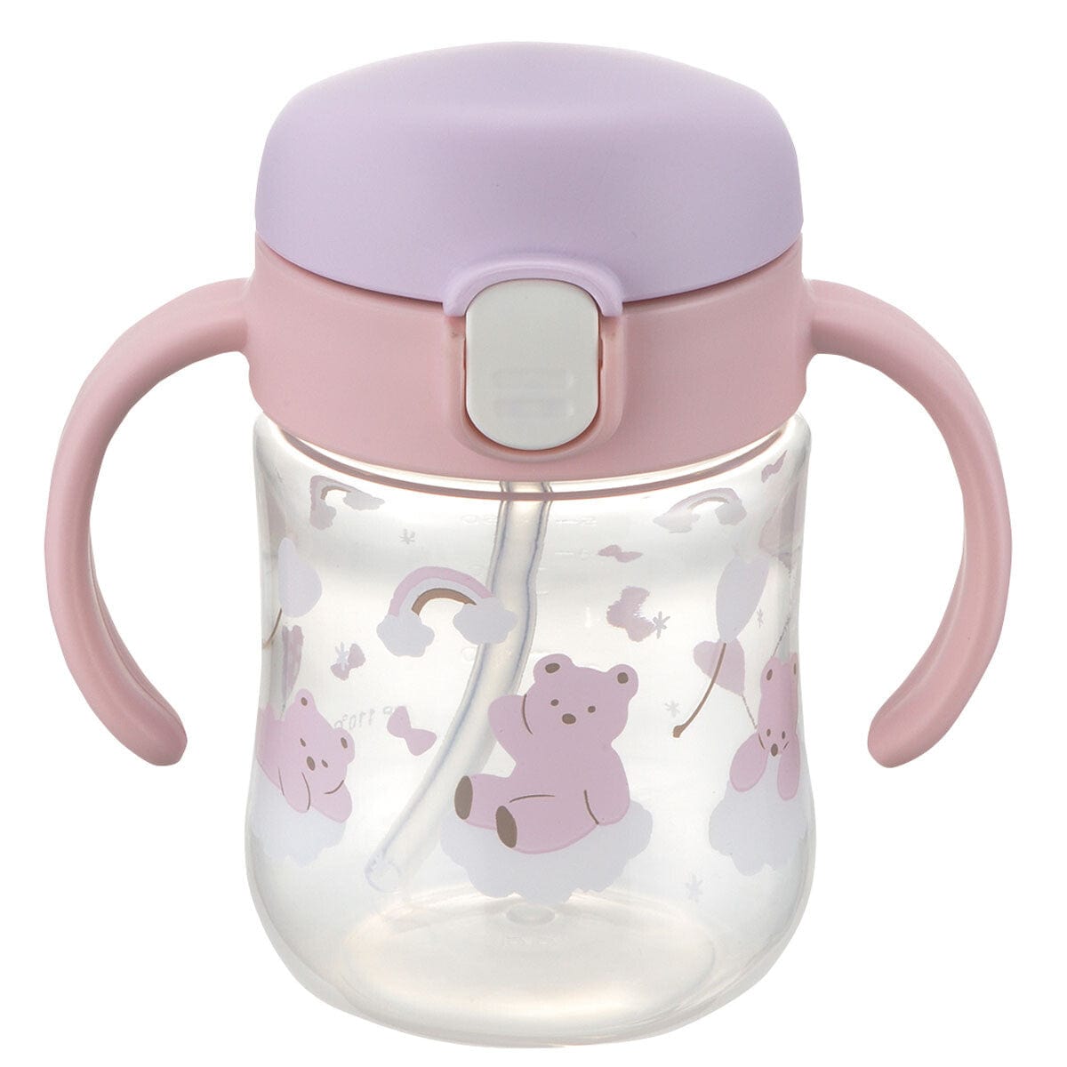 Richell - T.L.I Baby Stage 1 Try Sippy Spout Clear Training Water Bottle Mug - Pink Baby Water Bottle 4945680203517 Durio.sg
