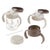 Richell - T.L.I Baby Step Up Clear Training Water Bottle Mug Set - Brown Baby Water Bottle Set 4945680203623 Durio.sg